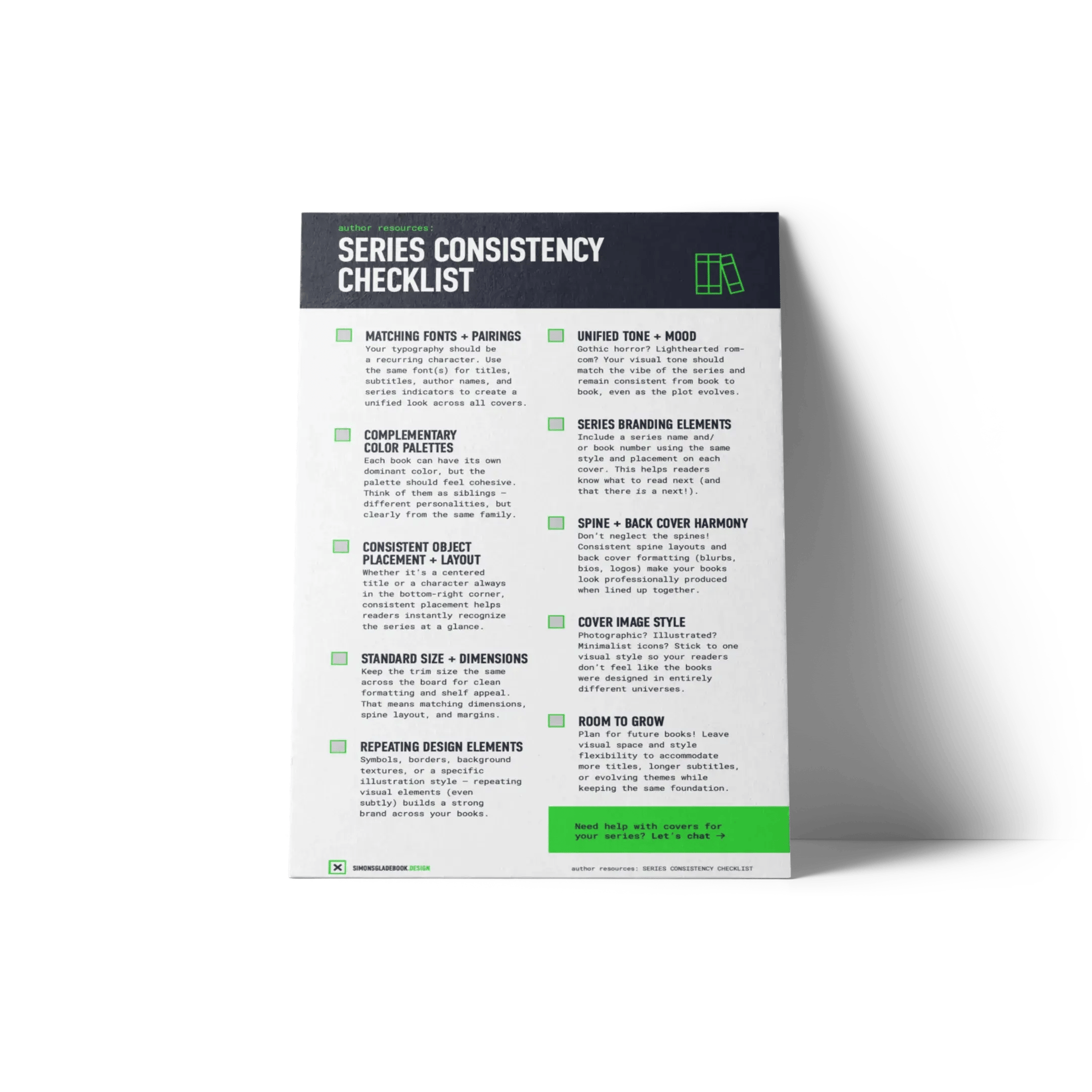 simons-glade-author-resources-series-consistency-checklist